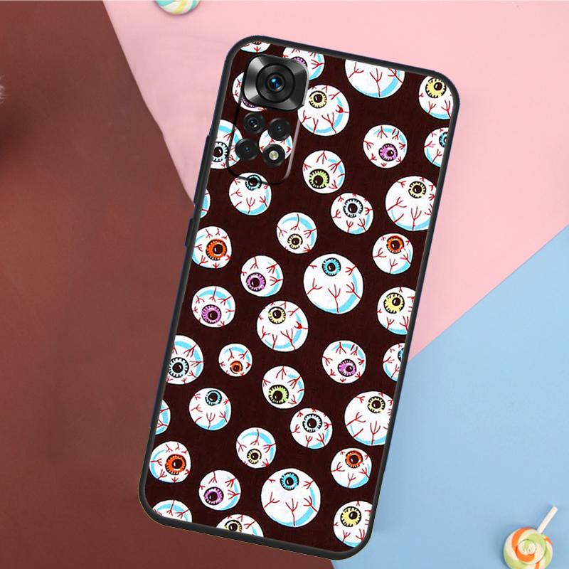 Crazy Eyeball Pattern Cover For Xiaomi Redmi Note 14 13 12 9 10 11 Pro 9S 10S 11S 12S Redmi 14C 10C 12C 13C Case