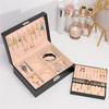 Elegant Double Layer Jewelry Case Portable PU Leather Storage Box Suitable for Rings Earrings Bracelets and Necklaces