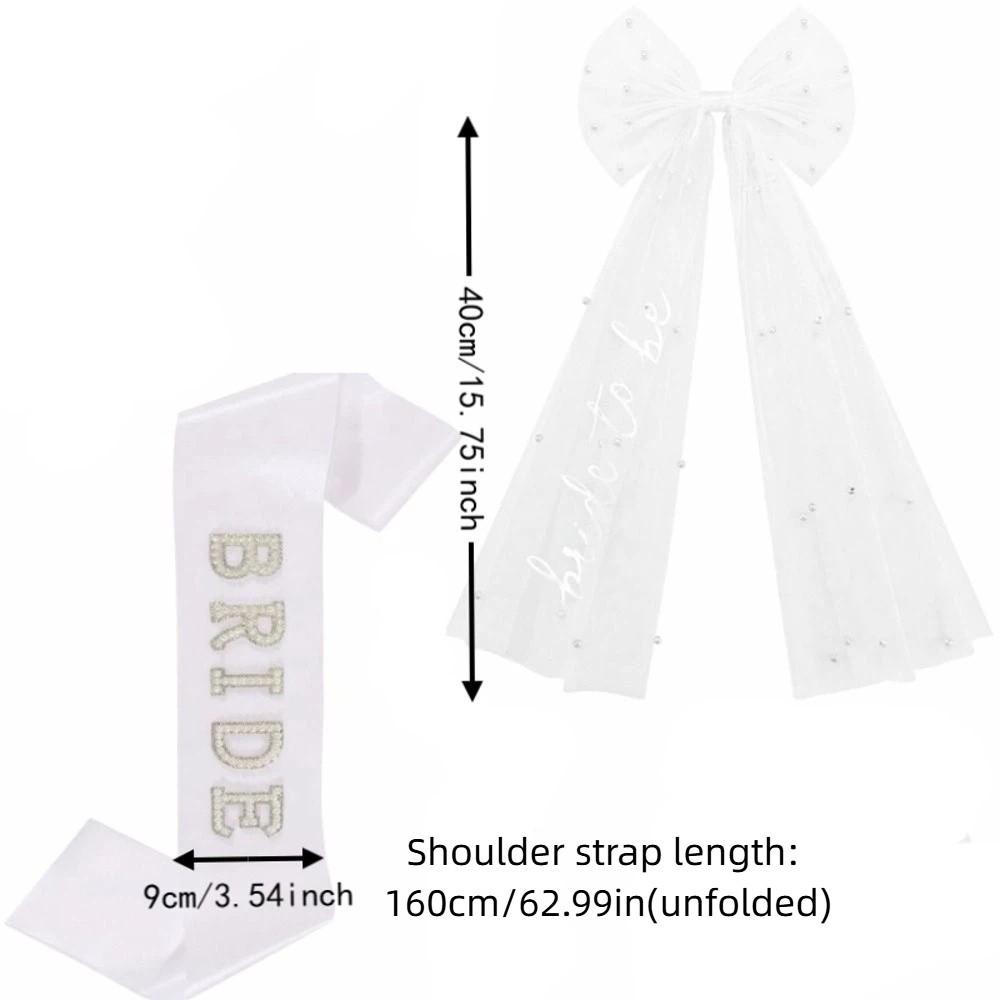 Elegant Bridal Veil Simple Wedding Headdress Clothes Match Bride Bow Hair Veil Bridal Events