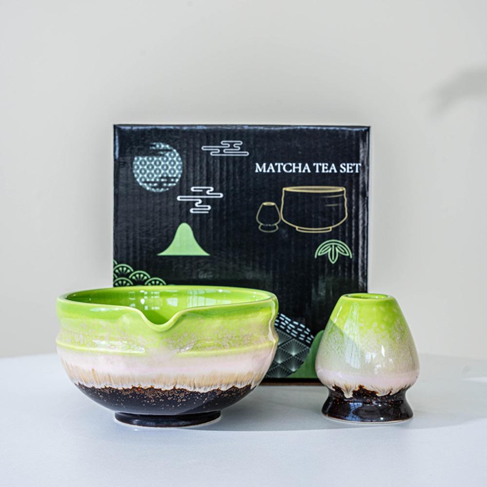 with Pouring Spout Matcha Whisk Holder Ceramic Matcha Making Kit New Matcha Bowl Tea Lovers