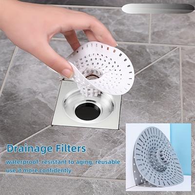 1/2pcs Silicone Drain Filter, Hair Collector Shower Drain Cover Protector, Bathroom Floor Drain, Suitable for Shower and Kitchen Sink