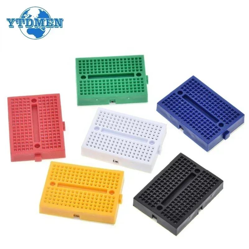 

6pcs/7pcs Mini Breadboard Solderless SYB-170 ZY-25 PCB Circuit Board Test Board White Black Red Yellow Blue Green DIY Kit SYB-170-6pcs