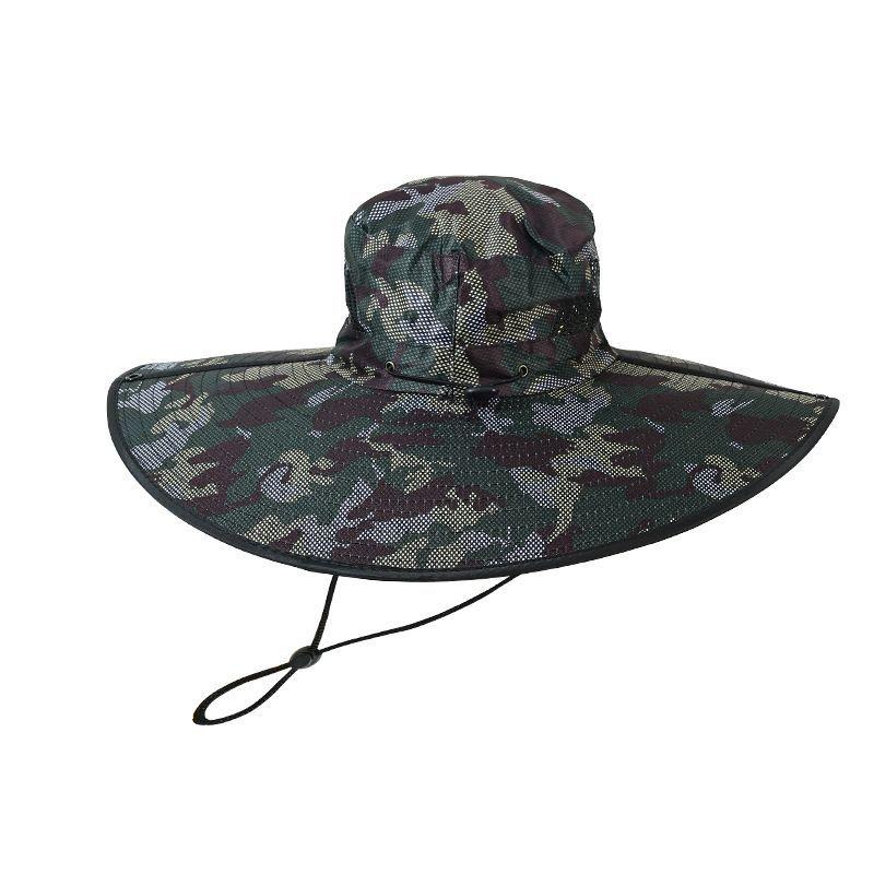 Men's Extra Wide Brim Sun Hat for Summer, Outdoor Hiking Fishing Cap with Large Brim, UV Protection Bucket Hat