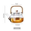1PCS Glass Teapot with Infuser Borosilicate Tea Cooking Maker Stovetop Safe for Loose Leaf Herbal Tea for Home Travel Outdoor