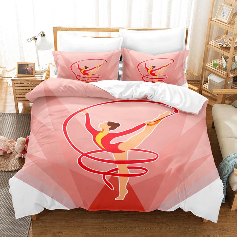

3D Digital Printing Three-Piece Kit Girls Room Bedding quilt cover 90 * 190 pillowcase 50 * 75 * 1
