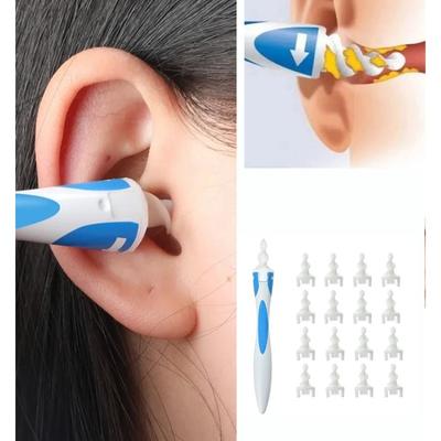 Ear Wax Cleaner Spiral Oil Remover Portable Soft Ear Oil Remover Ear Cleaning Silicone Ear Cleaner 360 Degree Spiral Ear Cleaner