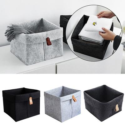 Container Sundries Storage Basket Organizer Cloth Felt Storage Box Clothes Toys Holder  Living Room