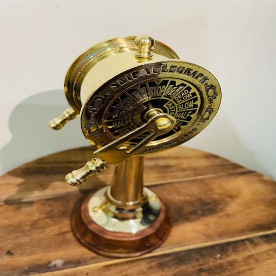15,24 cm mosazný lodní telegrafní model pro domácí výzdobu, ručně vyráběný mosazný lodní telegraf pro lodní telegraf Námořní oboustranný zvonek domácí výzdoba