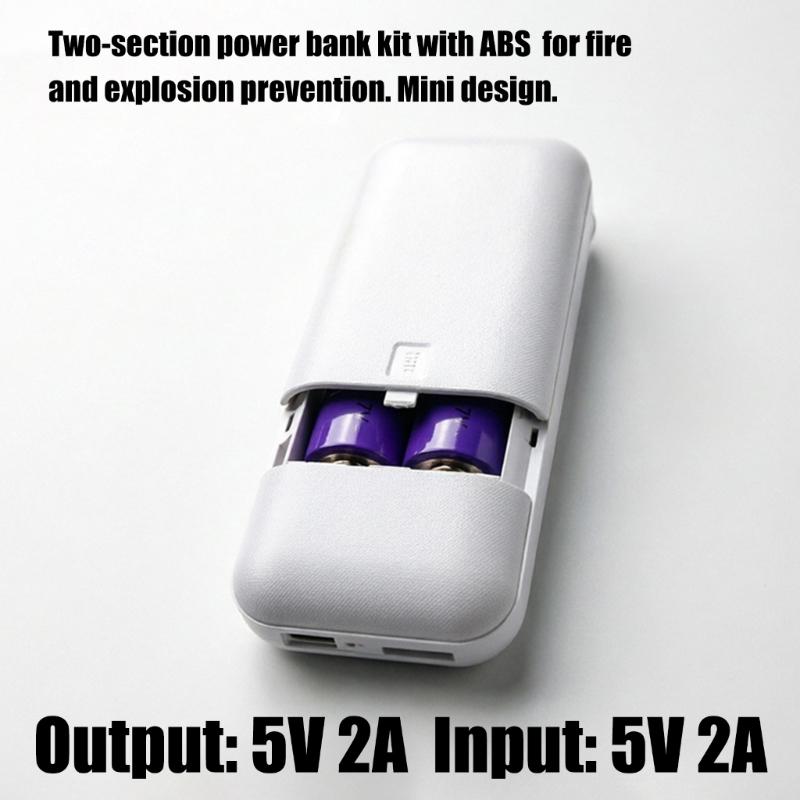 Push Cover Removable 2PCS 18650 Battery Box Powerbank DIY Shell Not Required Welding Plastic Case For Outdoor Travel