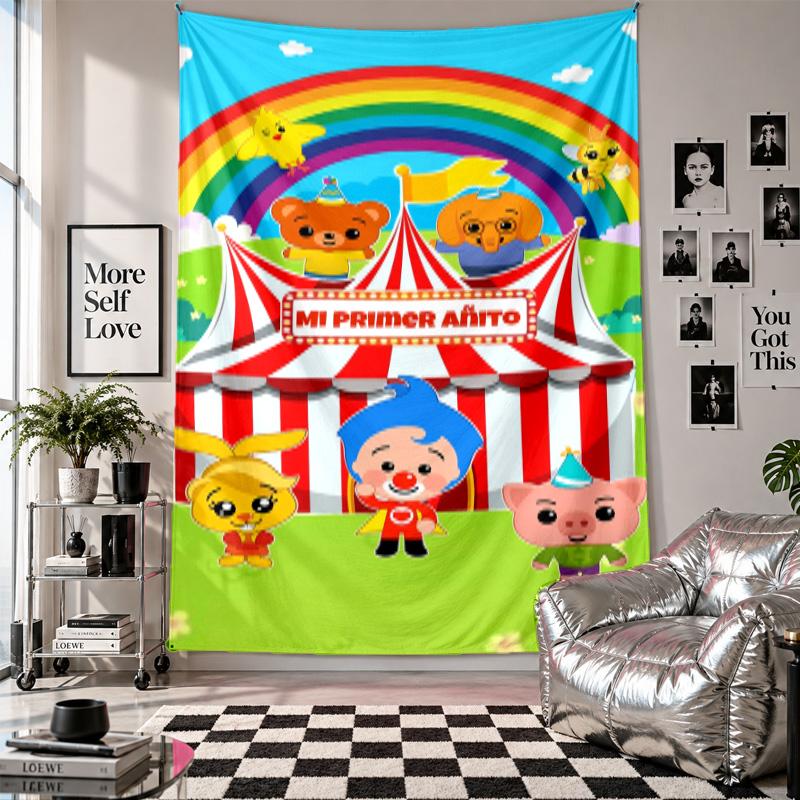 Wall TapestryEl Payaso Plim Plim Art Hanging Cloth Decorative Background Cover for Room Decoration