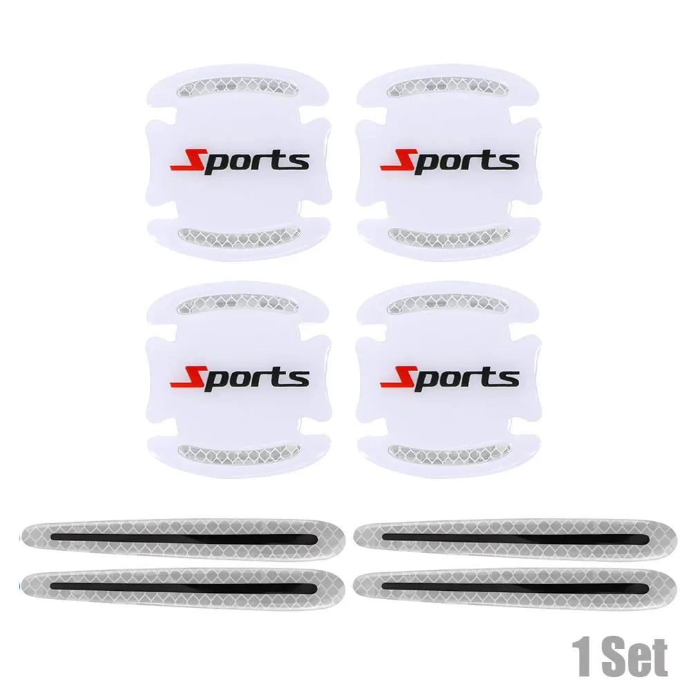 8pcs Universal Car Door Bowl Anti Scratch Protection Strip Car Door Handle Sports Styling Protective Sticker Car Accessories