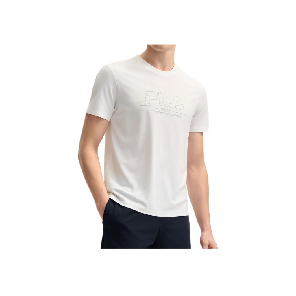 New FILA T Shirt Men's Standard White F11M523101F-WT