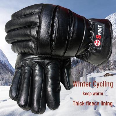 Winter Leather Touchscreen Gloves: Warm, Non-Slip, Plus Velvet, Outdoor Riding & Driving, for Men & Women