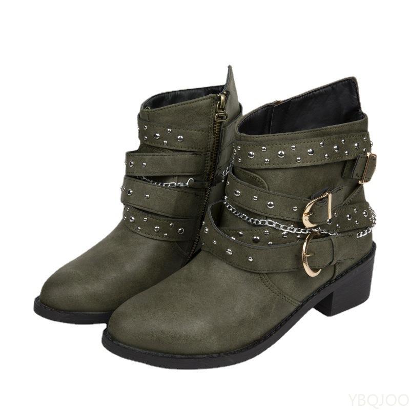 Elegante minimalistische Frühling Herbst neue Damenstiefel lässige modische mittellange Stiefel minimalistische vielseitige Damenschuhe