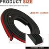 Ribbed Bulkhead Seal Strip 326A0004 3/5 In X 65 In, Tonneau Cover Ribbed Seal Strip Self-Adhesive EPDM Foam Rubber Seal Compatible With RV, Boat,