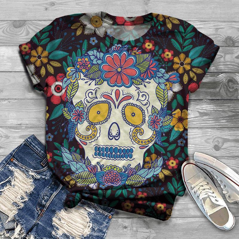 

Женская летняя футболка тренд принт стрекозы ретро мода футболки с коротким рукавом повседневные принтованные топы 8XL разноцветный