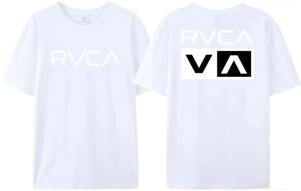 Summer Trendy Brand RVCA T-shirt Men's Women's Plus Size Loose Short-sleeved Fashion Design Tee Streetwear Fashion Top
