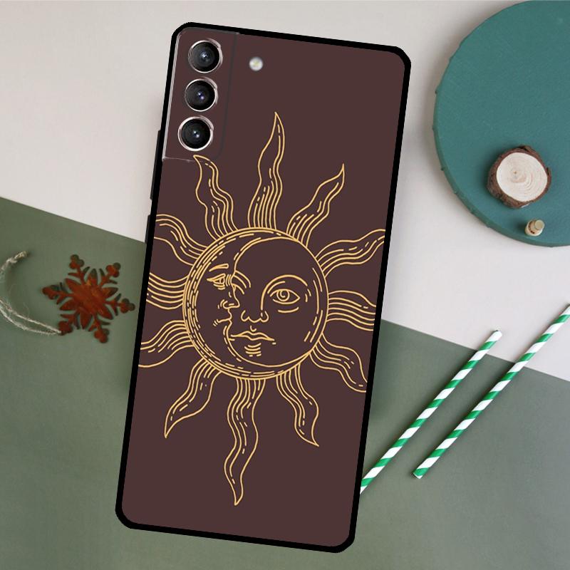 Tarot Moon Phone Case For Samsung Galaxy S25 S26 Ultra S20 S21 S22 S23 S24 Plus S10 S25 FE Back Cover