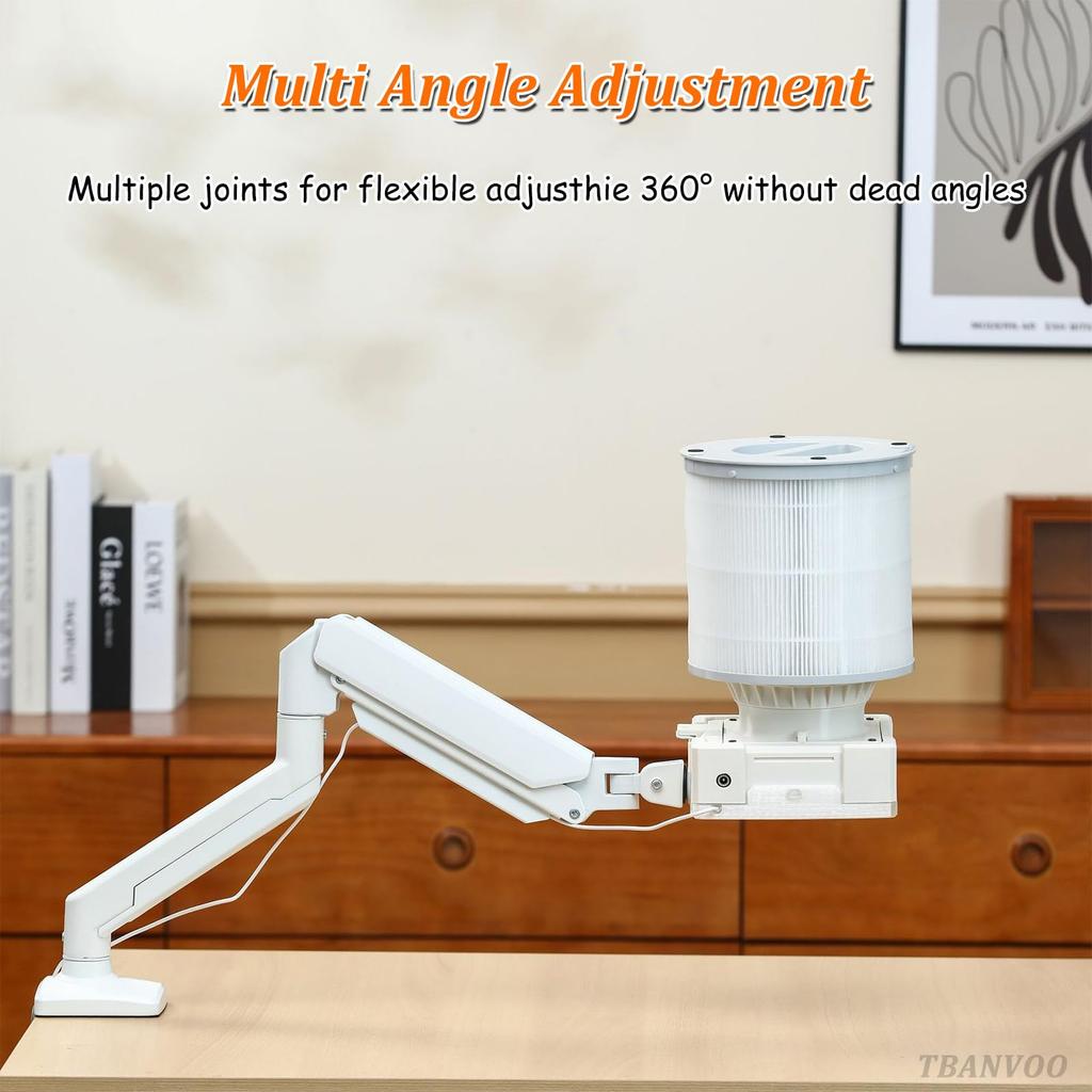 Nail Dust Extractor 80DB Flexible 360° Rotation with Adjustable Support   Powerful Suction Vacuum for Gel Polish Removal   Manicure Pedicure Tool