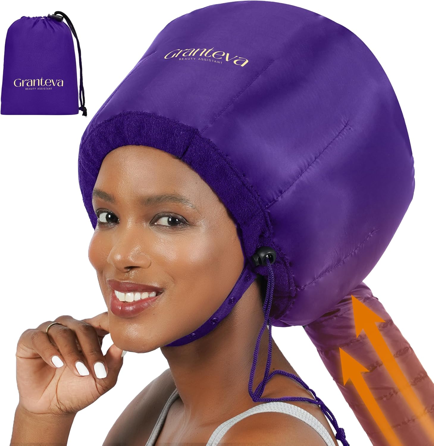

Bonnet Hair Dryer Attachment w/A Headband Integrated that Reduces Heat Around Ears & Neck - Diffuser Cap for Hair Dryer Curly Ha United States