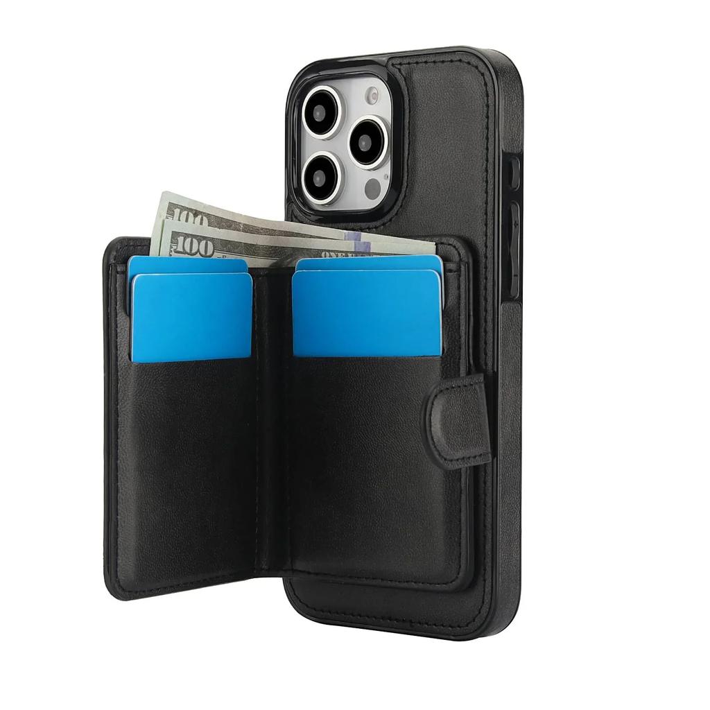 Wallet Case for iPhone 16/15/14/13/12/11 Pro Max Mini 7 8 SE Compatible with Magnetic, Detachable Magnetic Case with Card Holder
