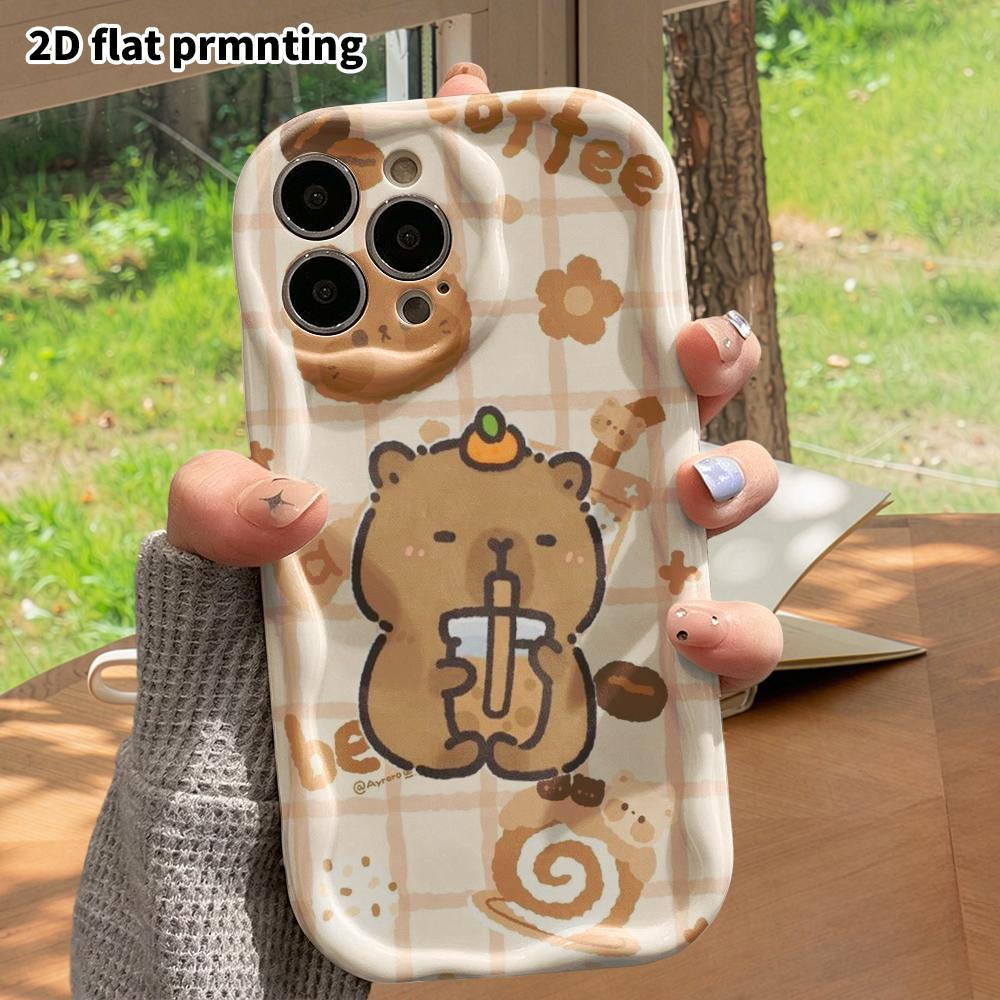 Phone Case: 2D Flat, Suitable for iPhone 18 17 16 15 14 13 12Pro Protective Case, Phone Decoration, Orange Milk Tea, Perfect Christmas and Halloween H