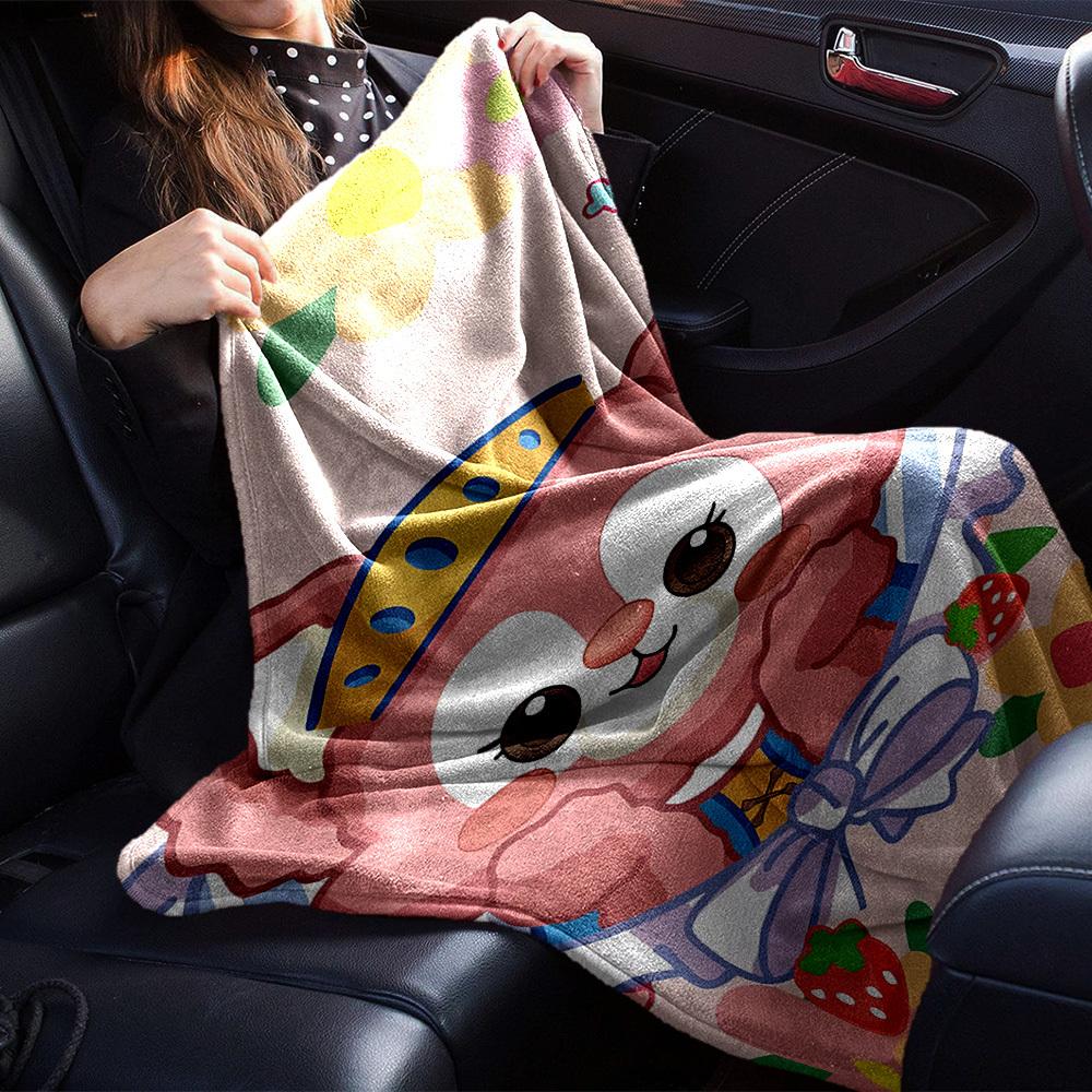 1pc Flower Name blanket Lightweight Flannel Throw for Sofa Bed Travel Camping Livingroom Office Couch Chair