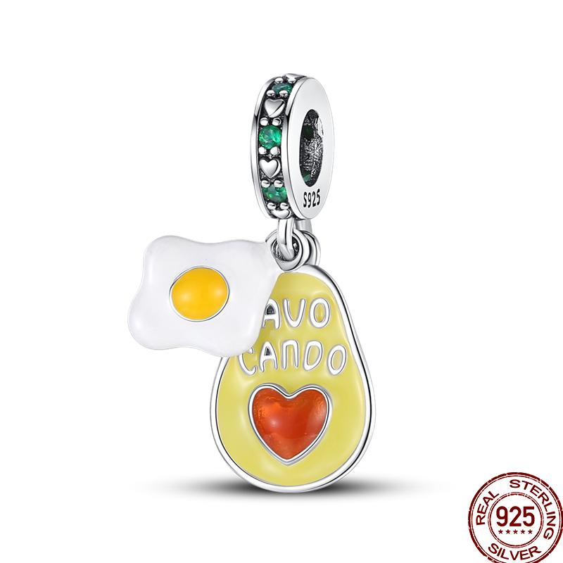 New 100% Copper Shiny Zirconia Strawberry Fruit Cherry Pineapple Beads Beaded For 3Mm Original Bracelet Diy