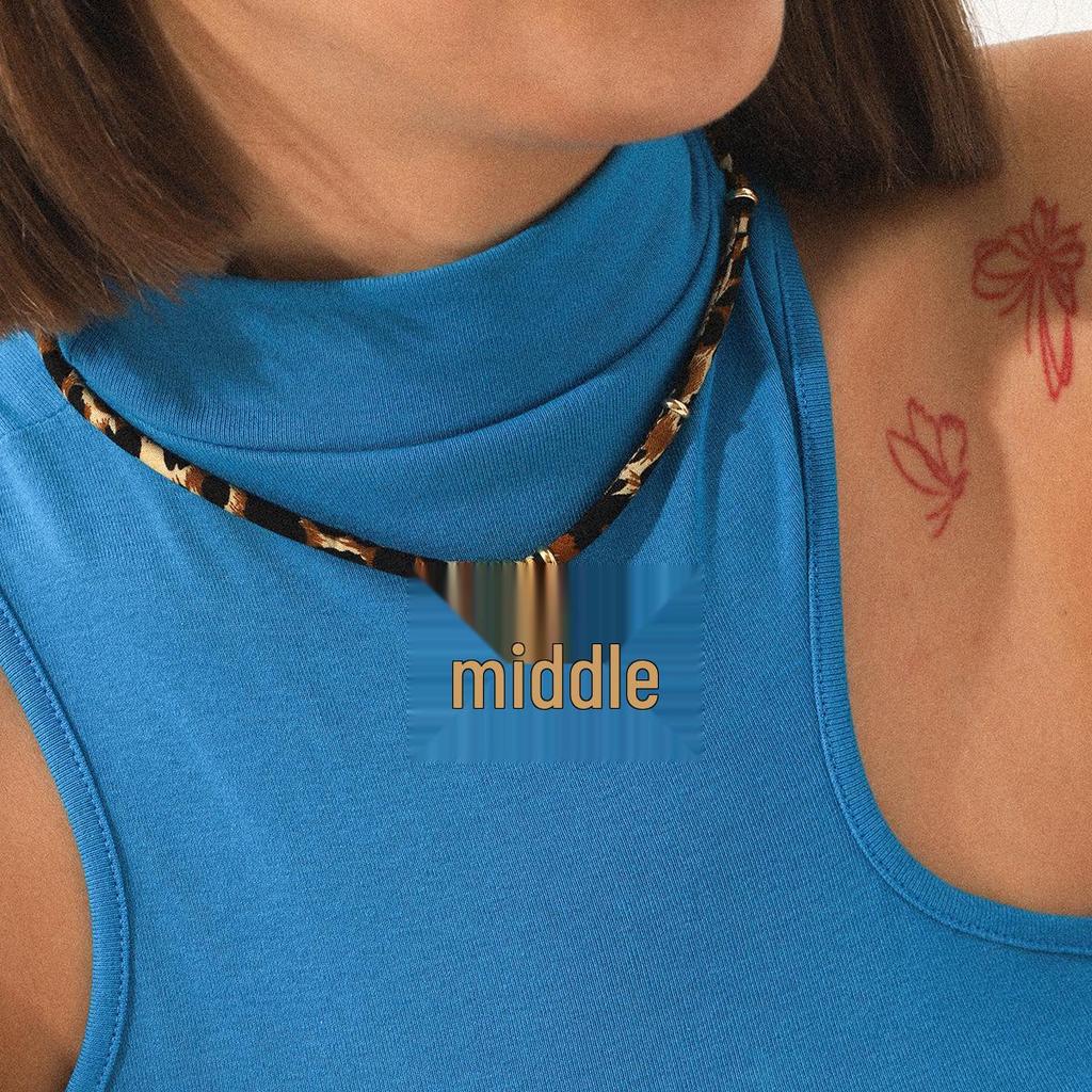 Leopard Print Nylon Rope Pendant Shell Sun Necklace - Cool, Exaggerated, Stainless Steel Design Showcasing Individuality.