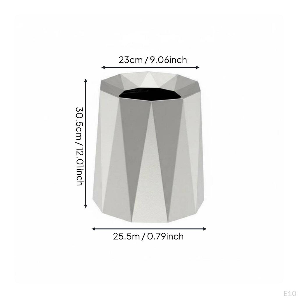 Modern Decorative Garbage Bin Nordic Design Double Layer Trash Can Large Capacity Geometric