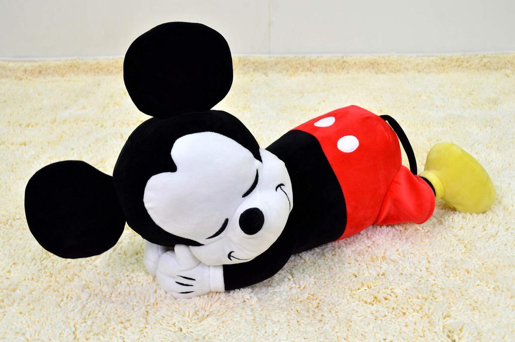 MORIPiLO Disney Body Pillow Mouse Sleeping M 45cm Stuffed Toy Cushion 53x15x25cm Red Large Birthday Present Cute Soft Disney Character Pillow