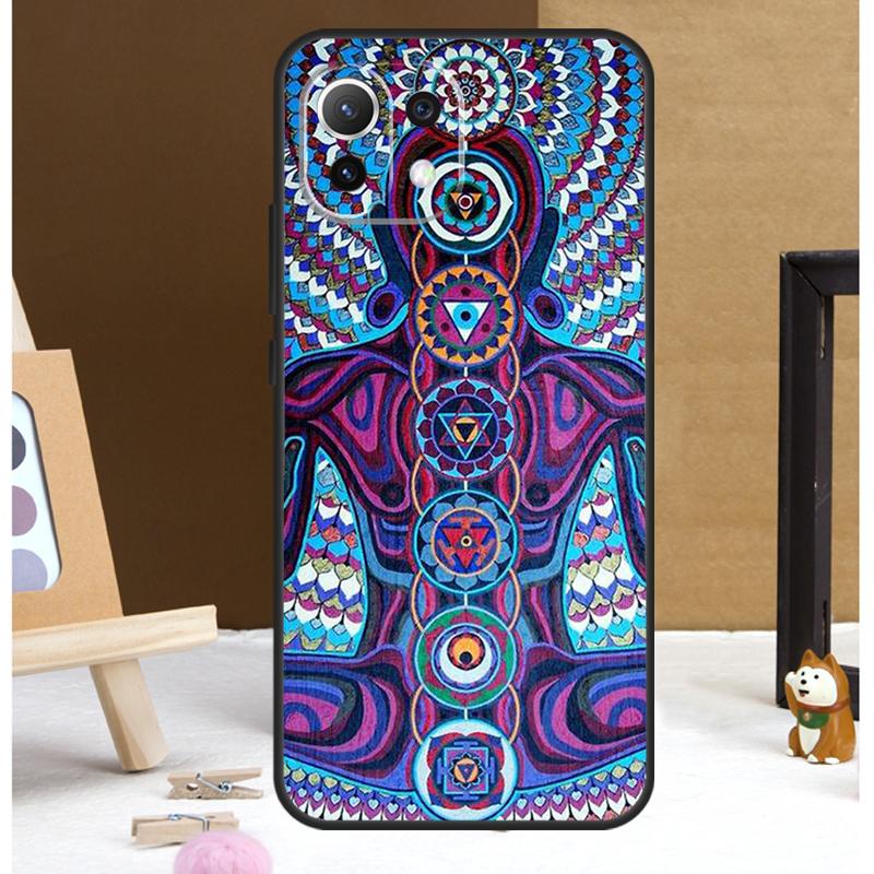 Mandala Chakra Insist Yoga Case For Xiaomi 14 Ultra 13 11T 12T 13T Pro 12 Lite POCO X6 Pro X3 X4 X5 M5s M6 F3 F5 Cover