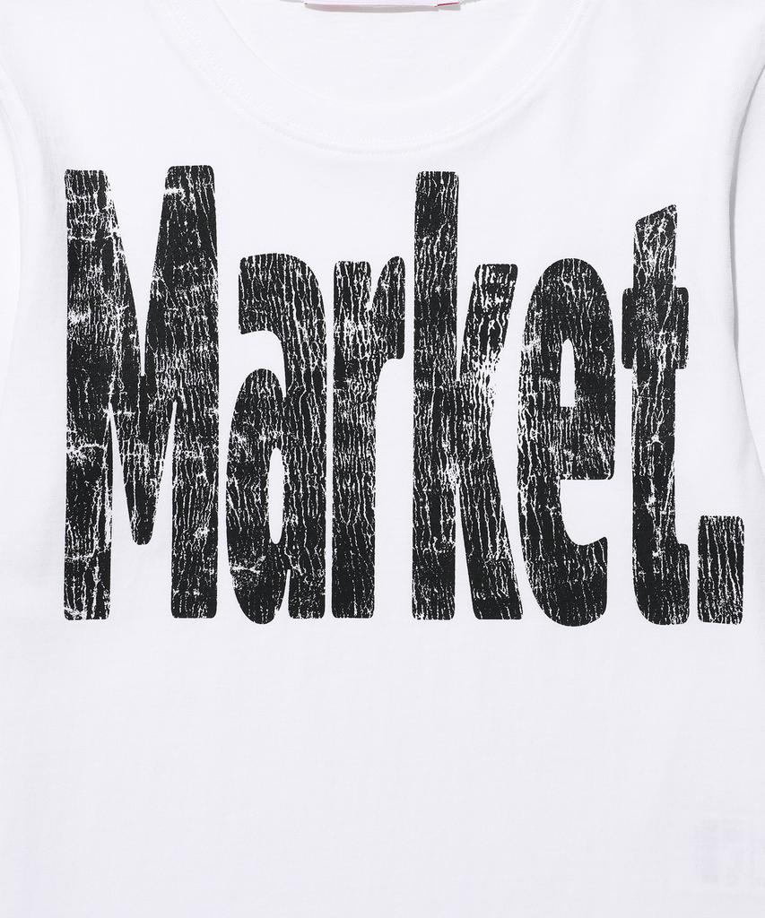 Kimseupeulesikoteunmakes Crack Market Logo T-Shirt White
