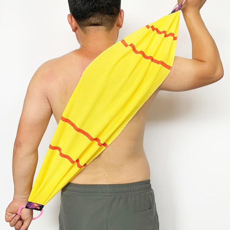 Big size shower bath scrub scrub towel scrub towel Border-Yellow