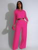 TW584 Women's Autumn Fashion Lapel Long Sleeve High Waist Wide Leg Pants Elegant Suit