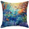 Colorful Marine Life Shell Pillowcase Summer Holiday Beach Hotel Decorative Cushion Cover