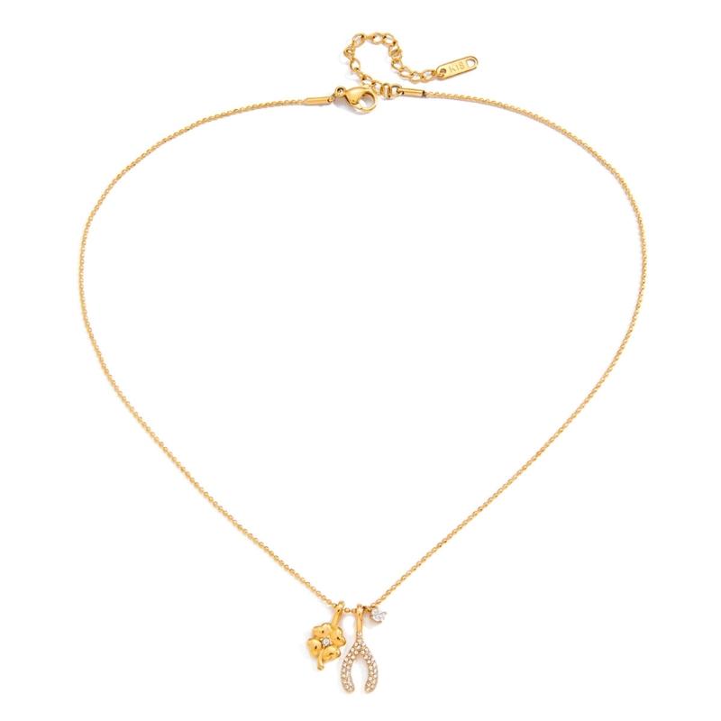 

Ожерелье с четырехлистным клевером Ручная работа Нержавеющая сталь Модный аксессуар Универсальное Для офиса Вечеринки Романтического свидания 1