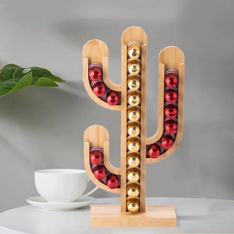 Kaffeekapselhalter Kaktusform Kaffeekapsel-Aufbewahrungsständer Arbeitsplatten-Dekoration