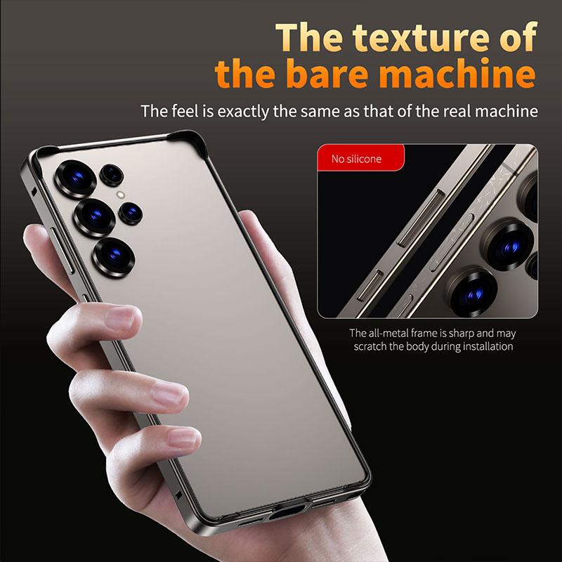 Stylish & Lightweight Original Device Color Aluminum Metal Frame Case For Samsung S26 Ultra S25 S24 Plus Heat Dissipation Cover