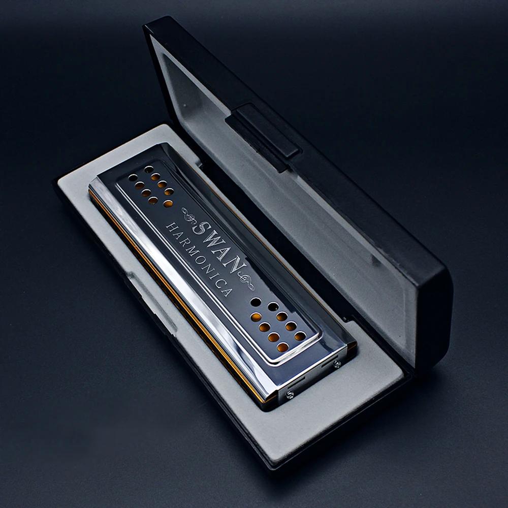 IRIN 24 Hole Tremolo Harmonica Polyphonic Double-side C/G Key Harmonica Suitable For Music Enthusiasts Woodwind Instrument серебряный