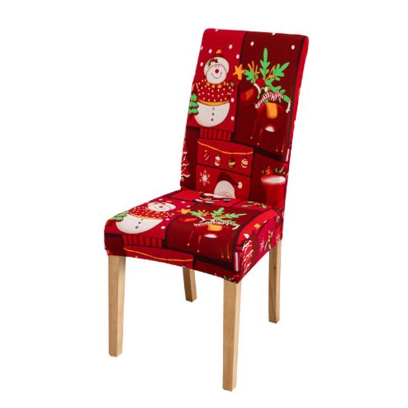 Christmas Chair Covers Classic Stretch Washable Christmas Chair Slipcovers Protector For Home