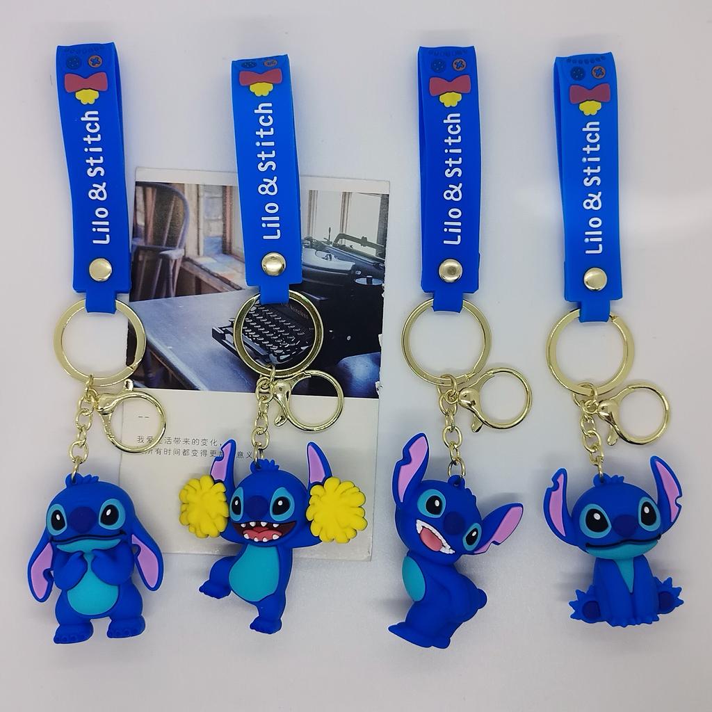 Cross Border Creative Cartoon Stitch Doll Keychain Bag Car Keychain Accessories Gift Wholesale Toys Anime Cartoon Frind Fashion
