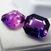 Natural Color Change Alexandrite 15 Ct Emerald Cut Pair Certified Gemstone