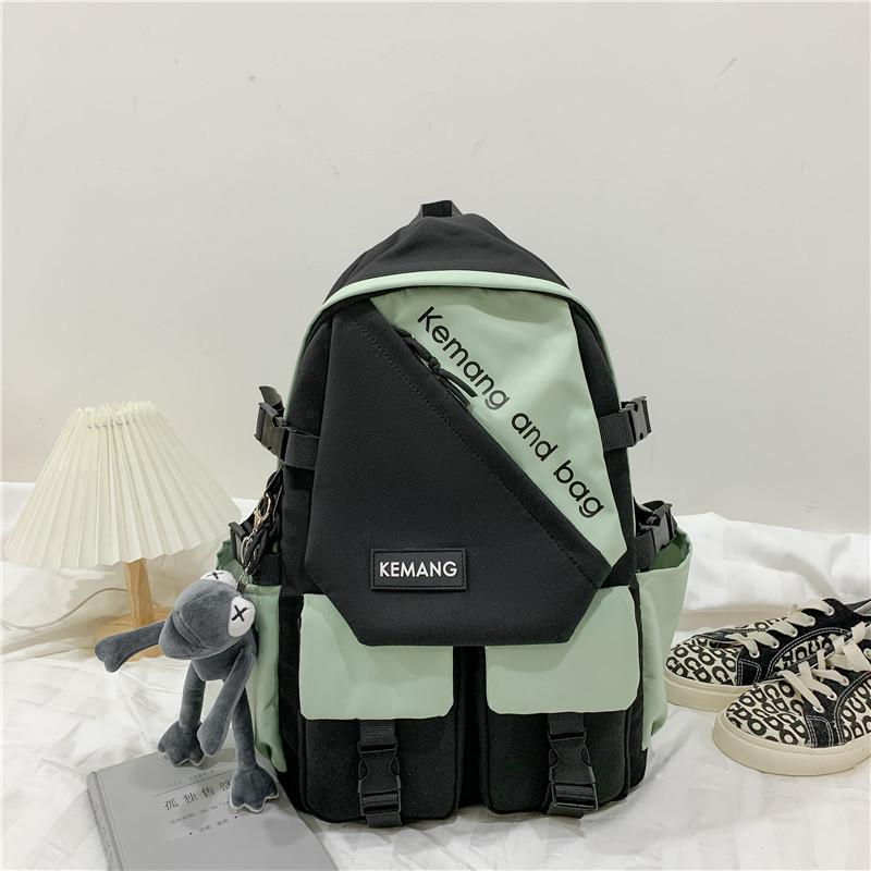 School Bag Female Large Capacity Japanese Junior High School High School Student Backpack Color Matching Tooling Backpack