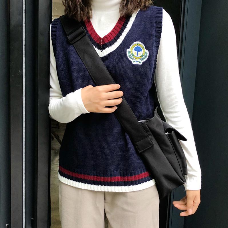 Women's Trendy Sleeveless Knit Vest - Autumn College Style