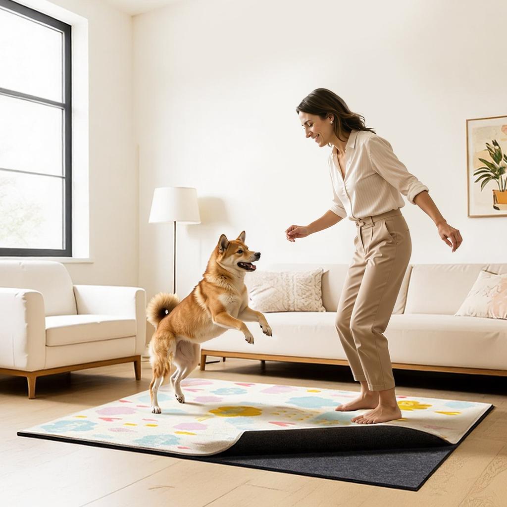Rug Pad 2.44 x 1.52 m, Non-slip Carpet Area Pad, Rug Mat Padding with Dual Surface Felt Cushion & Rubber Gripper, Hardwood Floor Protection for All