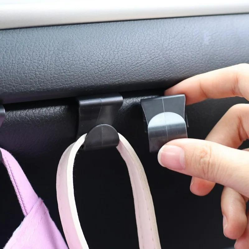 Safe Car Passenger Hook ABS Car Co-pilot Glove Box Hook Multi-Function Hidden Mini Storage Clips Seat Storage Organizer