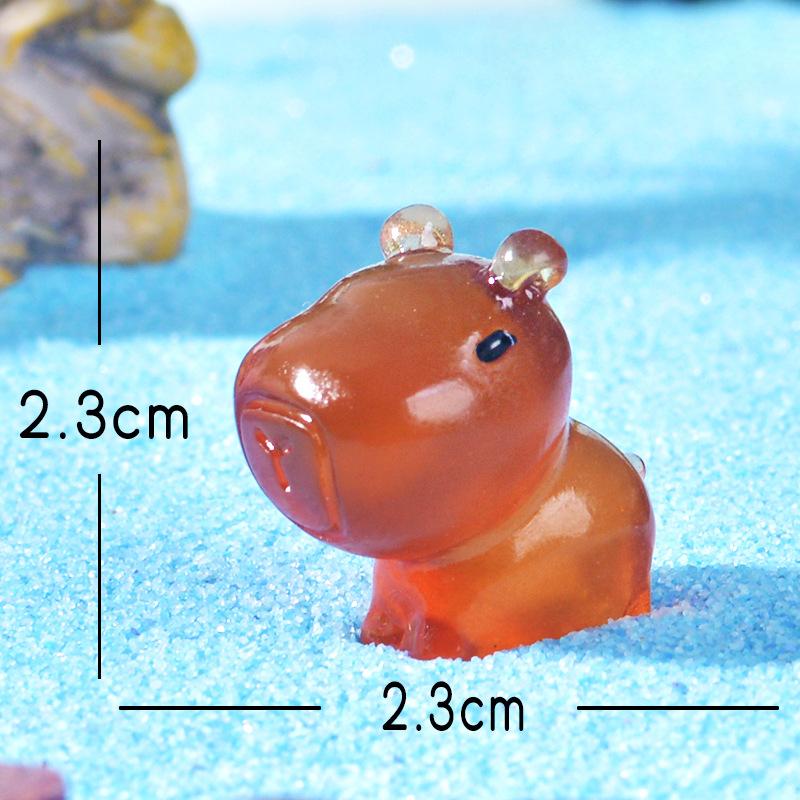 Niedliche und Hässliche Kapibara Handgefertigte Dekorative Artikel Harzhandwerk Mini Ornamente
