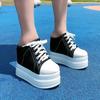 Fashion Women's slippers Thick-soled sponge cake summer wear fashion 2024 new wedge heel flip flops, high heel inside high slippers 13CM