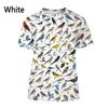 Mote 3D-trykket Insekt Fugl T-skjorte Kortermet Herre Sommer Casual T-skjorter Topper Personlighet Oversized Herre T-skjorte